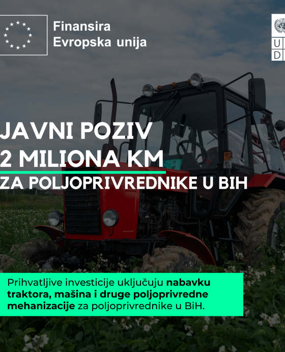 Otvoren novi javni poziv: EU izdvaja 2 miliona KM za nabavku traktora, mašina i druge poljoprivredne mehanizacije